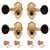 Grover Ukulele Tuning Machines, Gold with black knobs, set of 4