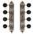 Golden Age A-style Mandolin Tuners, Relic nickel with black knobs