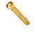 Polepiece Screw, Gold, M3 x 0.5 thread for imported pickups