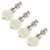 Grover Champion Sta-Tite Ukulele Pegs, Nickel with White Knobs, Set of 4