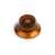 Top Hat Bell Knob, Amber, for fine-knurled pot shaft (CTS)