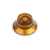 Top Hat Bell Knob, Gold, for fine-knurled pot shaft (CTS)