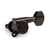 Gotoh Schaller-style Knob Individual Tuners, Black, individual left-side