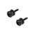 Grover Strap Buttons for Strap Locks, Black, set of 2