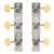 Golden Age Restoration Tuners for Solid Peghead Guitar with Square-end, Short post model: bright nickel with cream knobs