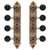 Golden Age A-style Mandolin Tuners, Relic brass with black knobs