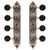 Golden Age A-style Mandolin Tuners, Relic nickel with black knobs