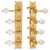 Golden Age Restoration Tuners for Oval Hole F-Style Mandolins, Gold, Ivoiroid knobs