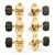 Golden Age Classical Guitar Tuners, Gold with ebony knobs