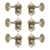 Waverly Guitar Tuners with Butterbean Knobs for Solid Pegheads, Relic nickel, 3L/3R