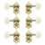 Waverly Guitar Tuners with Ivoroid Knobs for Solid Pegheads, Titanium, 3L/3R