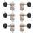Waverly Guitar Tuners with Ebony Knobs for Solid Pegheads, Nickel, 3L/3R