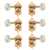 Waverly Guitar Tuners with Pearl Knobs for Solid Pegheads, Gold, 3L/3R