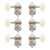 Waverly Guitar Tuners with Ivoroid Butterbean Knobs for Solid Pegheads, Nickel, 3L/3R