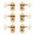 Waverly Guitar Tuners with Ivoroid Butterbean Knobs for Solid Pegheads, Gold, 3L/3R