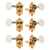Waverly Guitar Tuners with White Knobs for Slotted Pegheads, Gold, 3L/3R