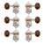 Waverly Guitar Tuners with Snakewood Knobs for Solid Pegheads, Nickel, 3L/3R