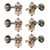 Waverly Guitar Tuners with Black Pearl Knobs for Slotted Pegheads, Nickel, 3L/3R