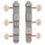 Golden Age Vintage-style 3-On-Plate Tuners, Nickel