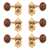 Waverly Guitar Tuners with Koa Knobs for Solid Pegheads, Gold, 3L/3R