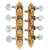 Waverly A-style Mandolin Tuners with Pearl Knobs, Satin gold