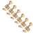 Kluson 6-In-Line Diecast 2-Pin Tuners for Fender Guitars, Gold