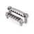TonePros LPM04 Tune-o-matic Bridge and Tailpiece Set, Nickel, Notched