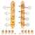 Grover F-Style 409 Mandolin Tuning Machines, Worm under string post, gold, 4L/4R