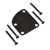 Contoured Neck Mounting Plate For Fender, Black, with screws