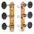 Sloane Classical Guitar Tuners with Ebony Knobs and Leaf Baseplates