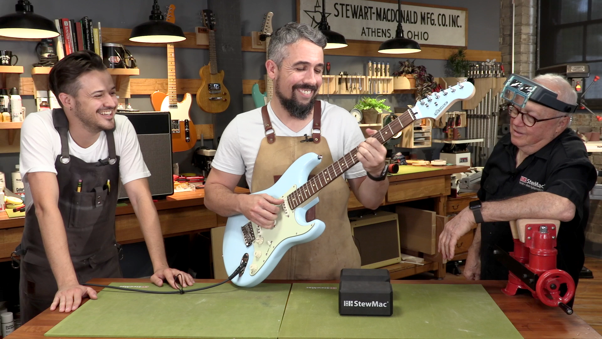 Playing a finished guitar