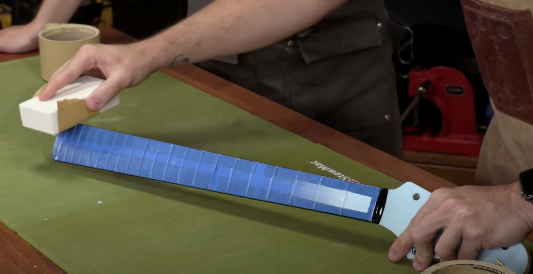 Removing the fingerboard tape