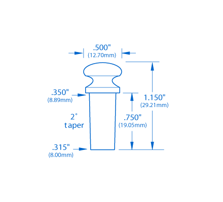 Waverly Ivoroid Mandolin Endpin StewMac