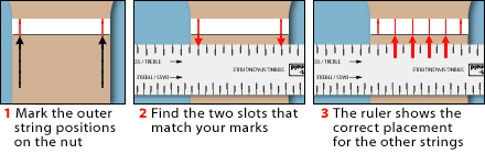StewMac String Spacing Rule並行輸入 stewmac String Spacing Rule ナット溝切りゲージ