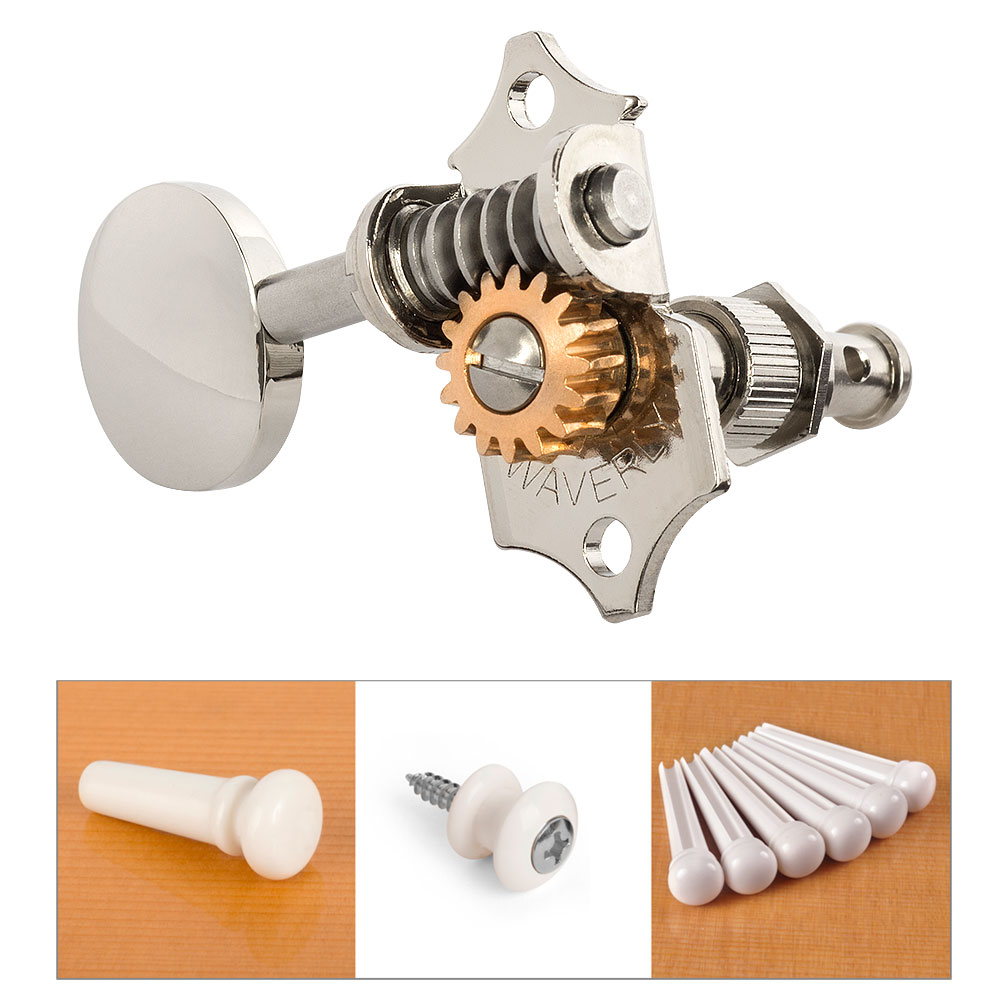 Waverly Oval Knob Anniversary Collection with White Pins and Buttons, Nickel Set Waverly Oval Knob Anniversary Collection with White Pins and Buttons, Nickel Set