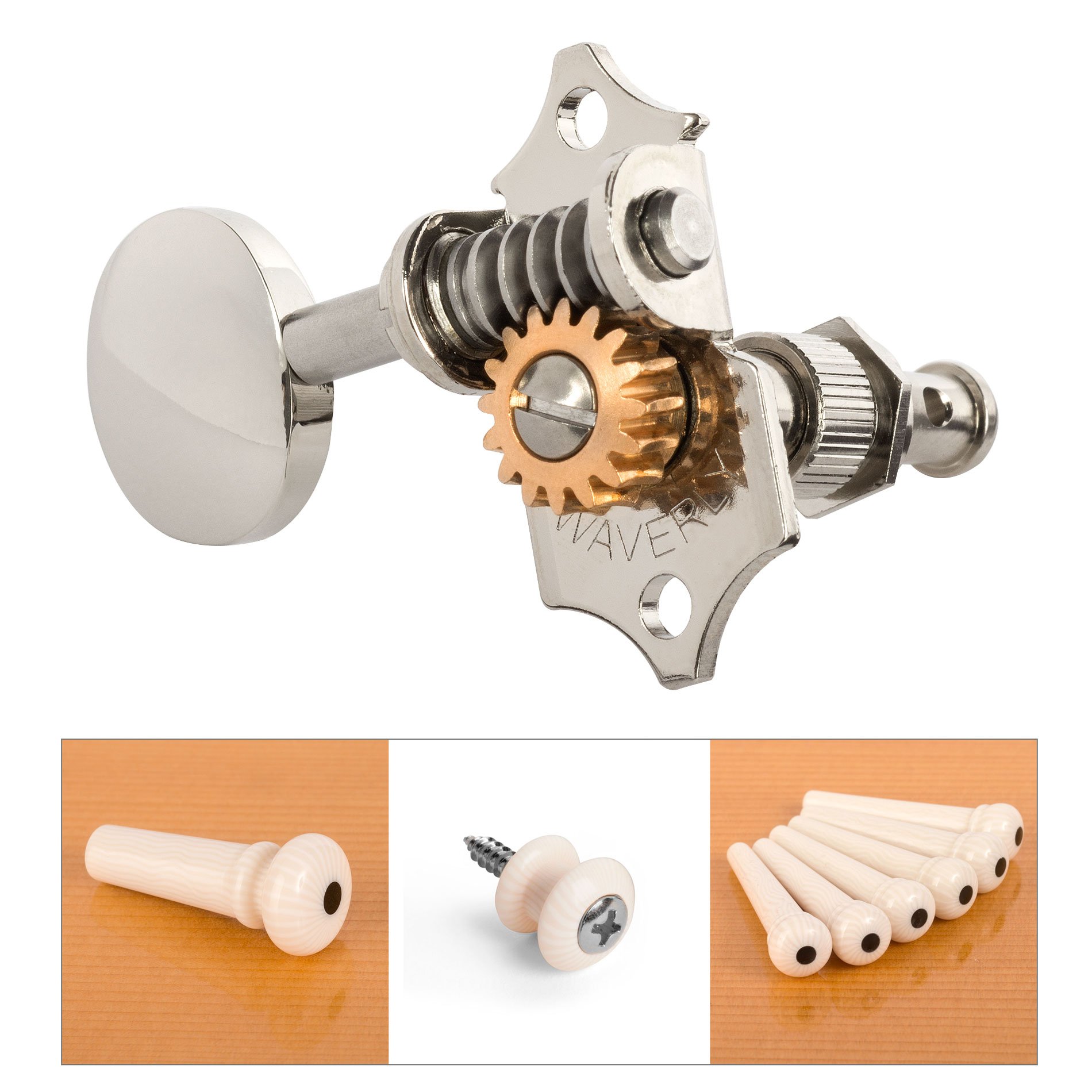 Waverly Oval Knob Anniversary Collection with Ivoroid Pins and Buttons, Nickel Set Waverly Oval Knob Anniversary Collection with Ivoroid Pins and Buttons, Nickel Set