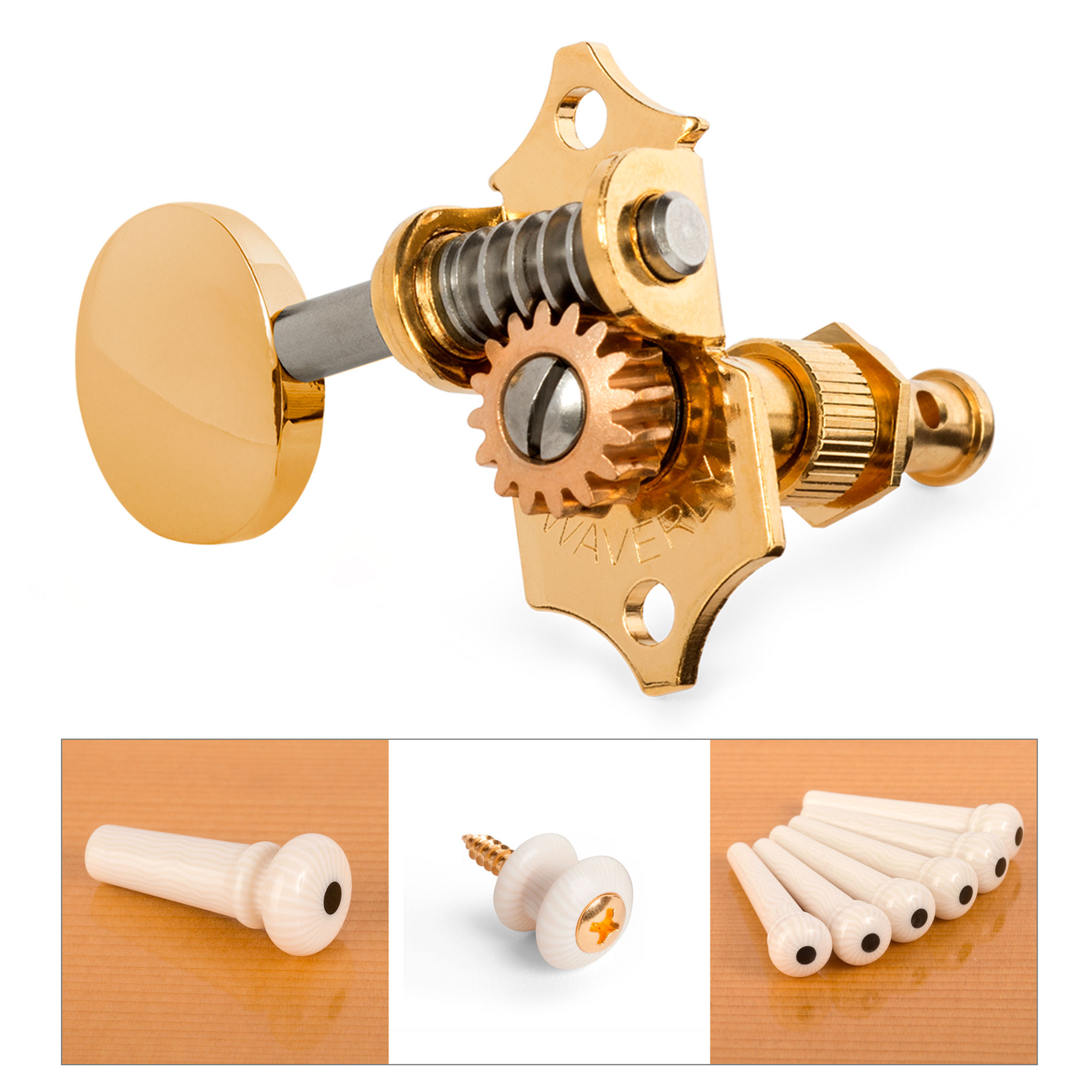 Waverly Oval Knob Anniversary Collection with Ivoroid Pins and Buttons, Gold Set Waverly Oval Knob Anniversary Collection with Ivoroid Pins and Buttons, Gold Set