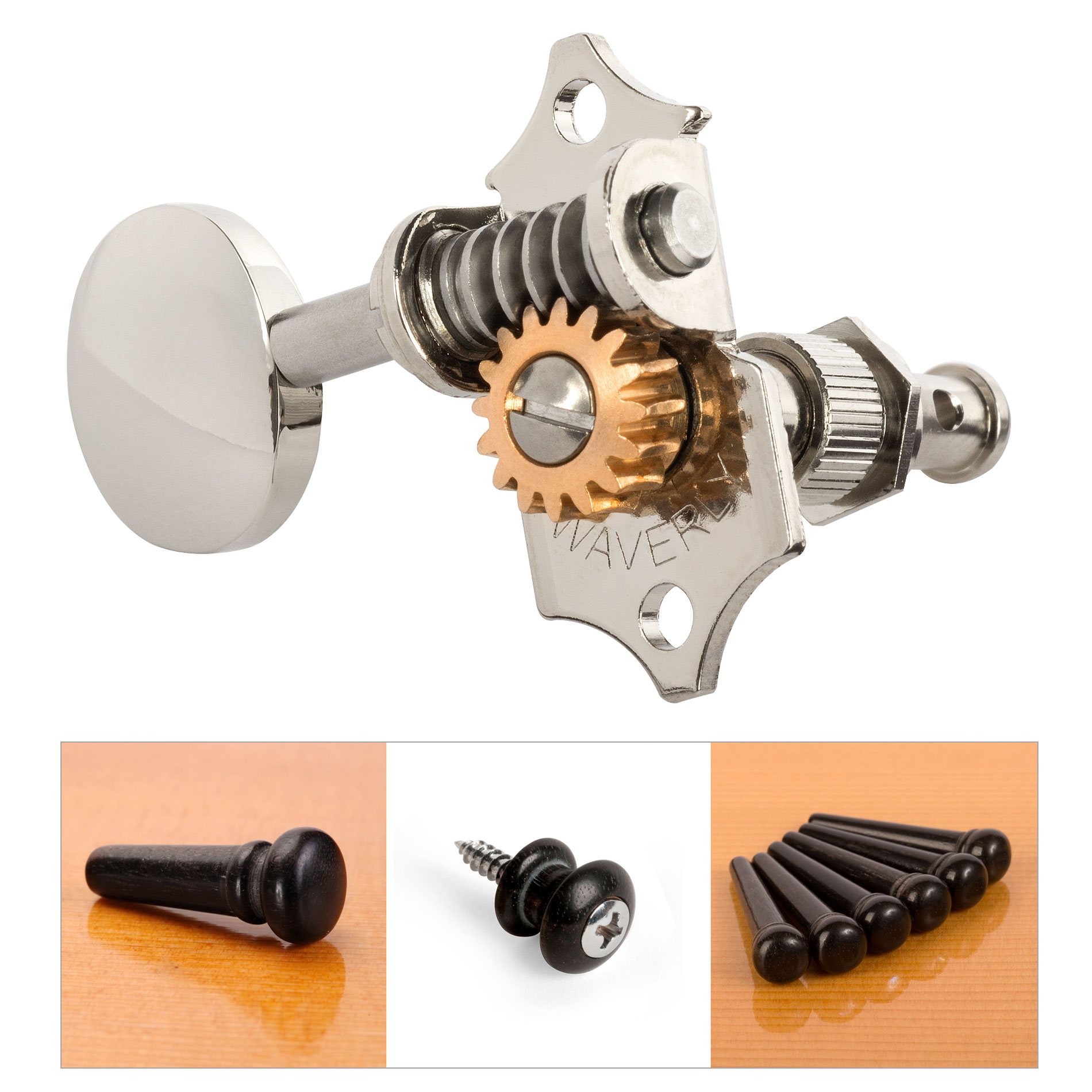 Waverly Oval Knob Anniversary Collection with Ebony Pins and Buttons, Nickel Set Waverly Oval Knob Anniversary Collection with Ebony Pins and Buttons, Nickel Set