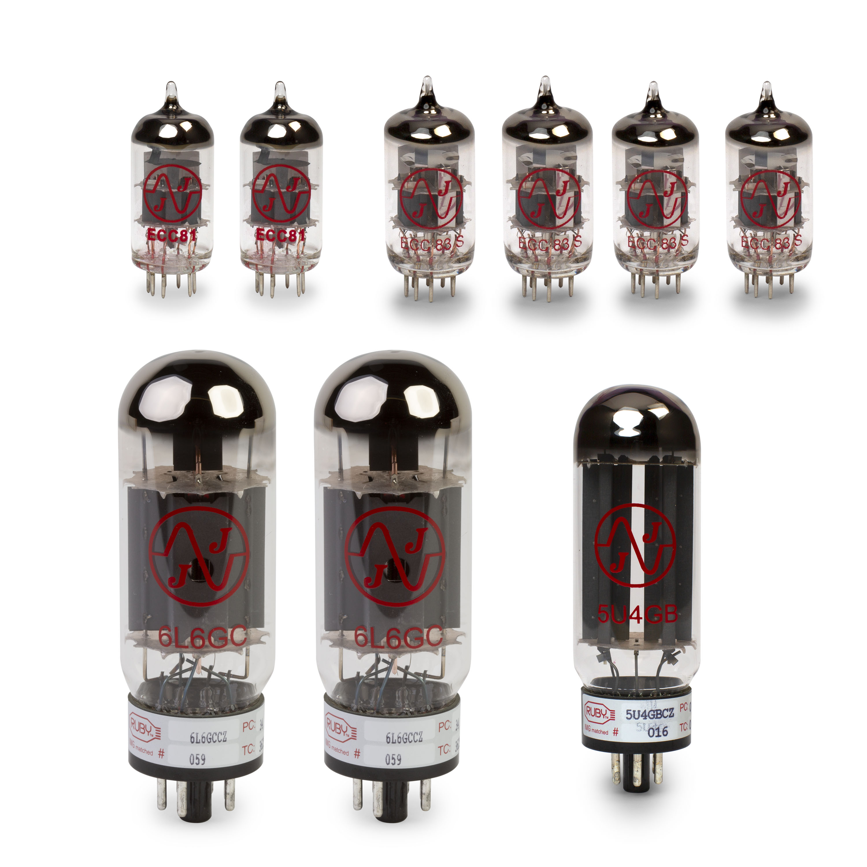 Fender Super Reverb (Silver Panel) Tube Set with Matched Power Tubes