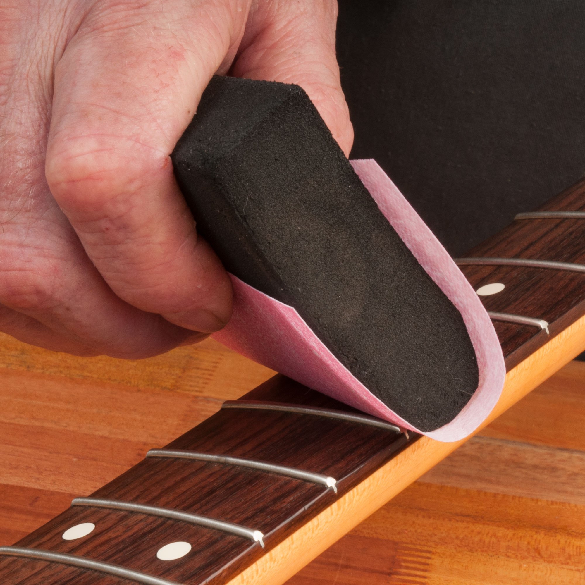 B Blesiya Stainless Steel Guitar String Action Gauge+Fret Rock Level Fret File+Fret Guard for Guitar Repair Tool