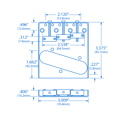 Traditional 3-Saddle Bridge for Telecaster - StewMac