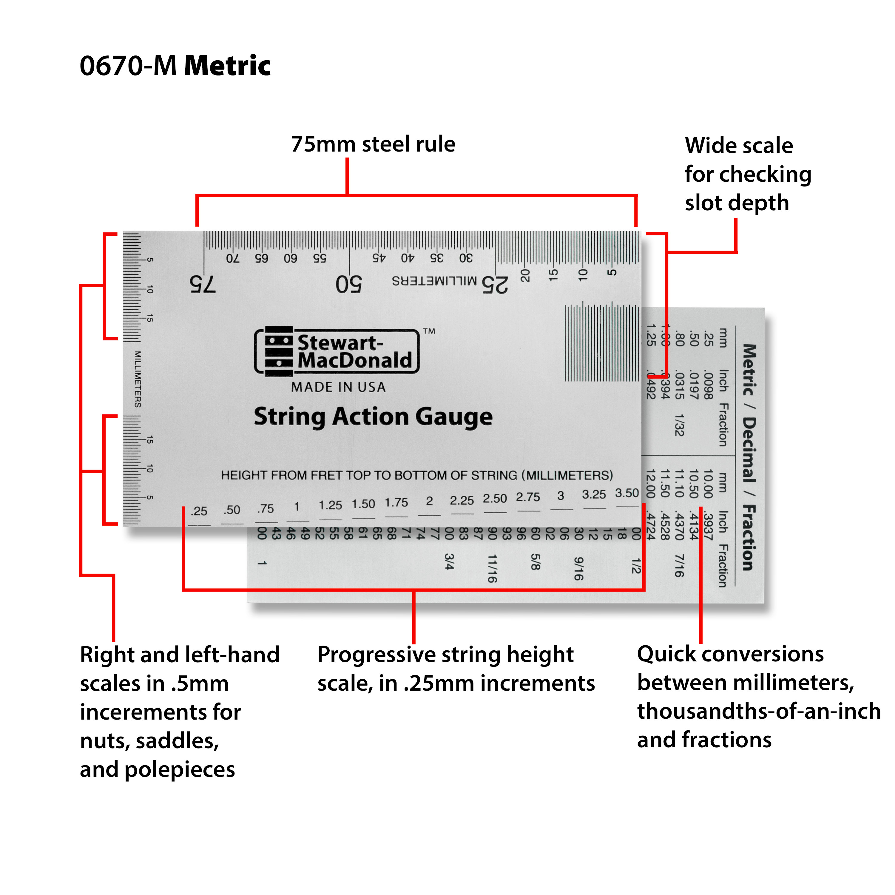 StewMac Precision Measuring Tool Set