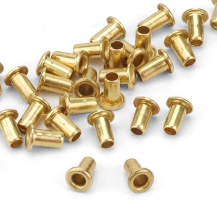 Brass Pickup Eyelets, Package of 50 from StewMac. Golden Age