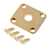 Metal Jack Plate for Gibson&reg; Les Paul&reg;, Gold metal, with screws