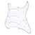 Strat Pickguard, White / black / white