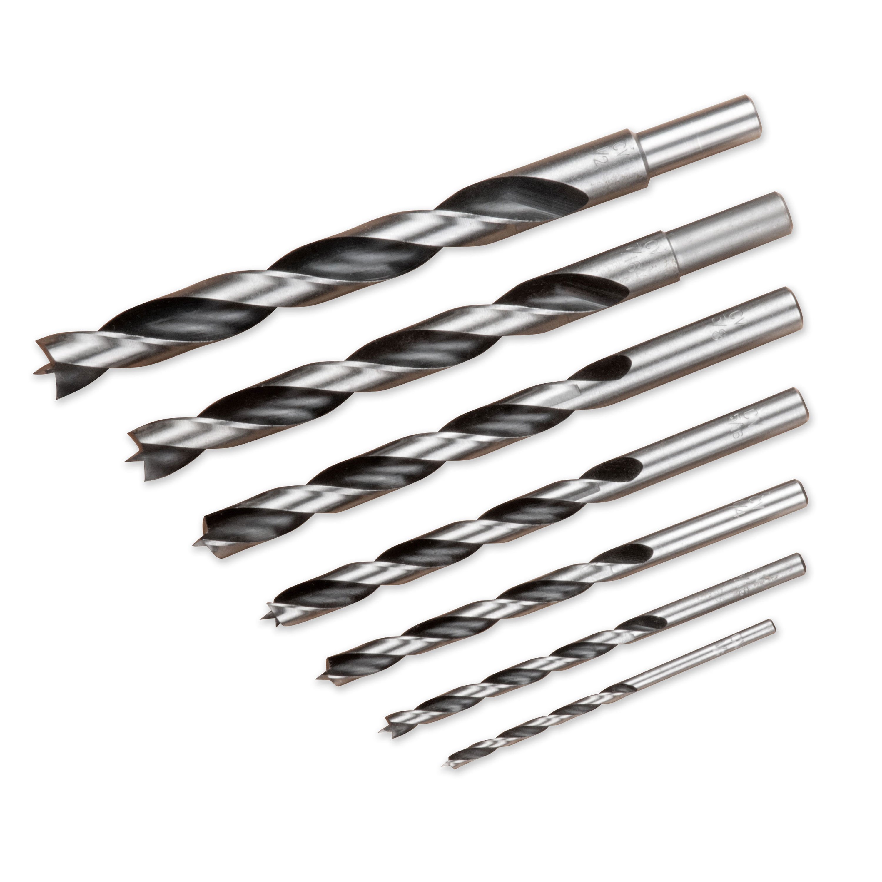 Fisch Brad Point Drill Bits, Fractional set of 7 Fisch Brad Point Drill Bits, Fractional set of 7