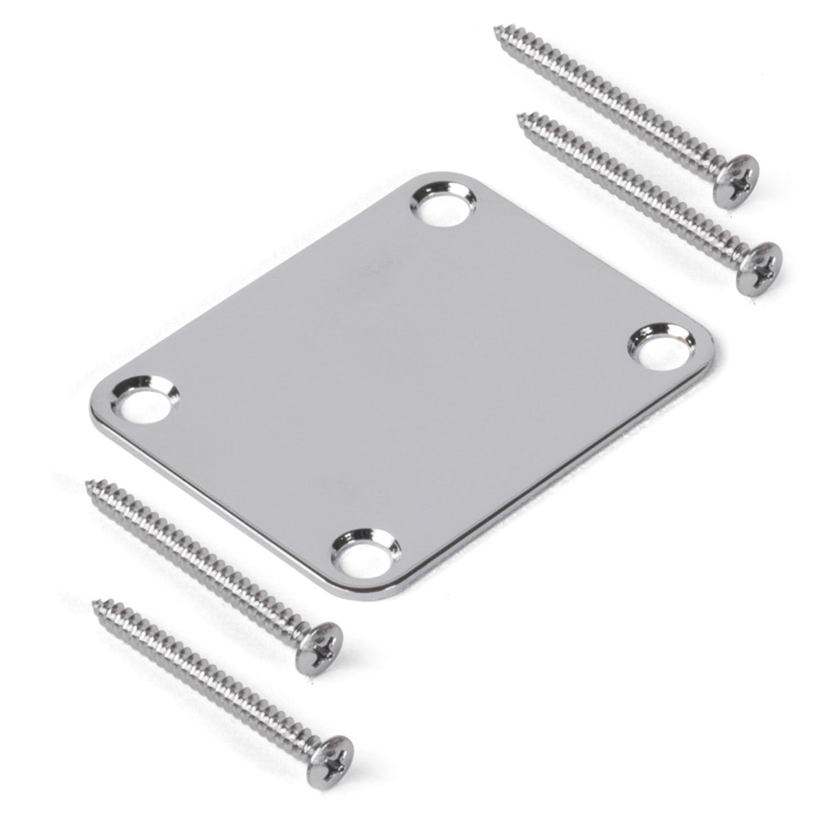 Neck Mounting Plate, Chrome, with screws Neck Mounting Plate, Chrome, with screws