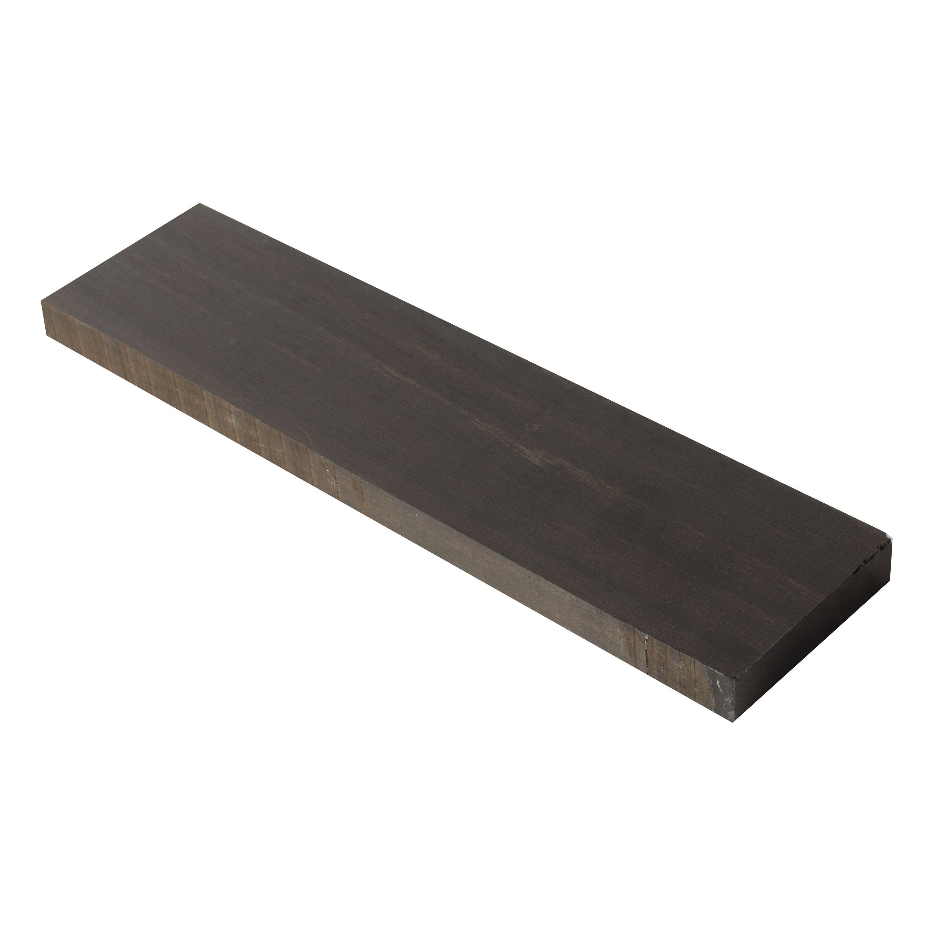 Flattop Guitar Bridge Blank, Ebony