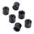 Flush-fit Guitar String Ferrules, Black, set of 6