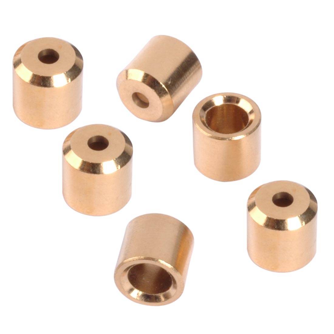 Flush-fit Guitar String Ferrules, Gold, set of 6 Flush-fit Guitar String Ferrules, Gold, set of 6
